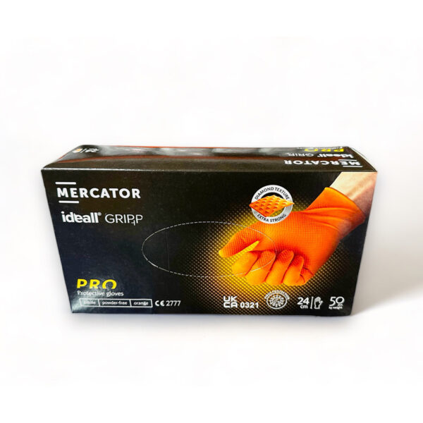 ORANGE GRIP NITRILE GLOVES